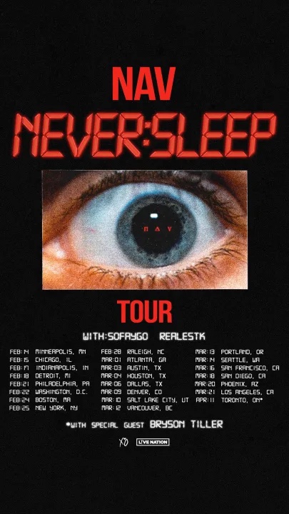 nav never sleep tour